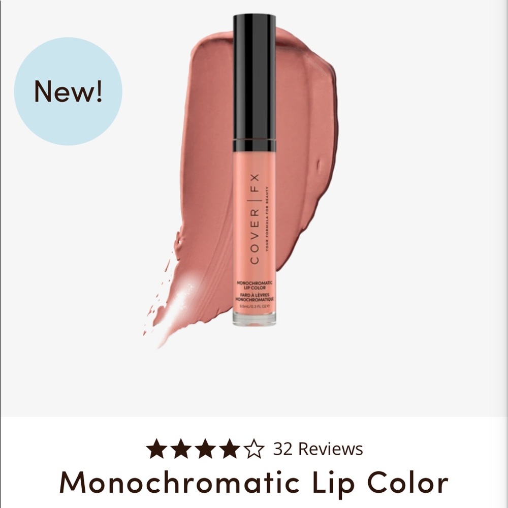 Cover FX monochromatic lip color in soft peach